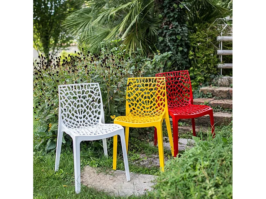 Grand Soleil Gruvyer Stapelbar Polypropylen Küche Bar Stühle - Grün