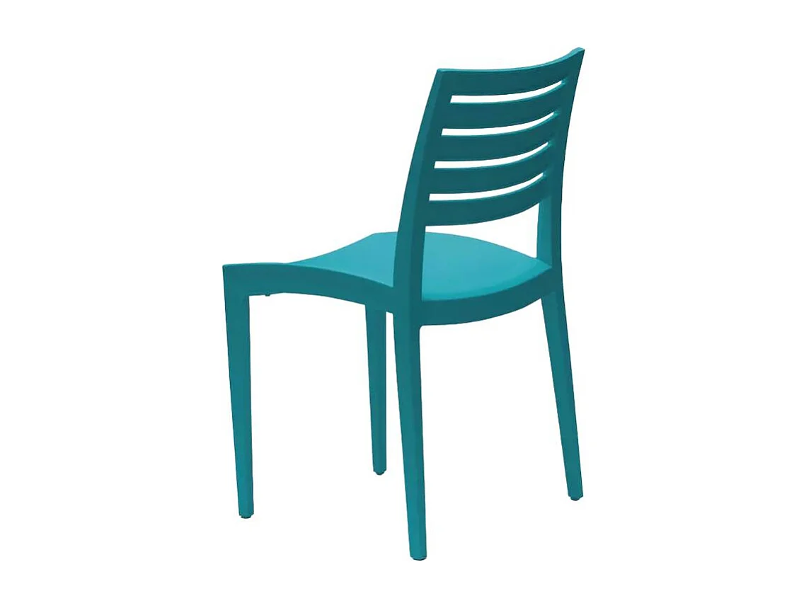 Silla apilable de polipropileno para casa locales públicos y espacios exteriores Grand Soleil Firenze - Azul Marino