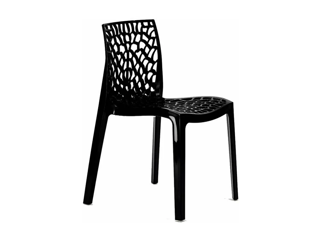 Silla Gruvyer para Cocina y Bar de Polipropileno Apilable Grand Soleil - Negro 2