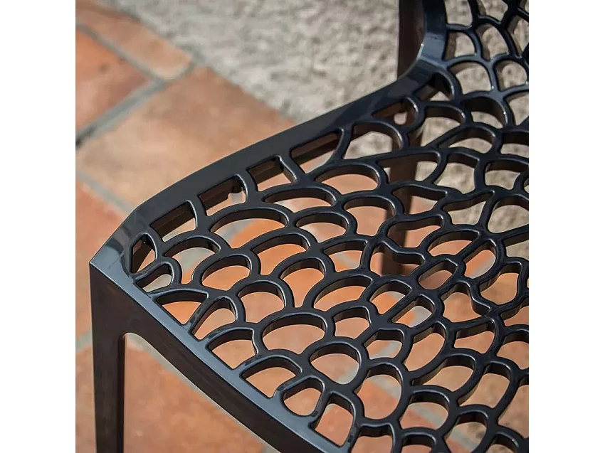 Silla Gruvyer para Cocina y Bar de Polipropileno Apilable Grand Soleil - Negro 2