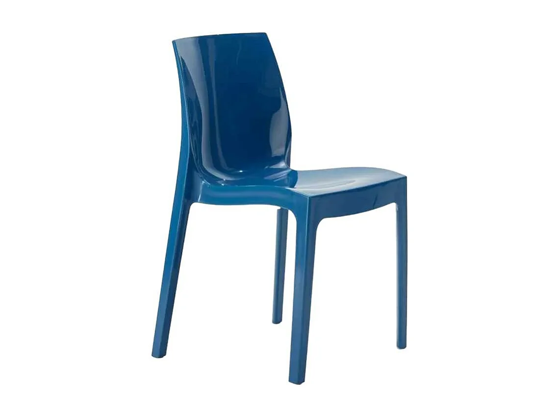 Stock 18 Sillas Ice Grand Soleil de Polipropileno para Restaurante y Bar - Azul Marino