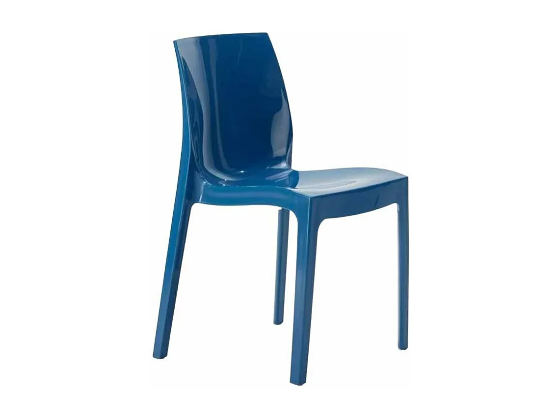 Stock 18 Sillas Ice Grand Soleil de Polipropileno para Restaurante y Bar - Azul Marino