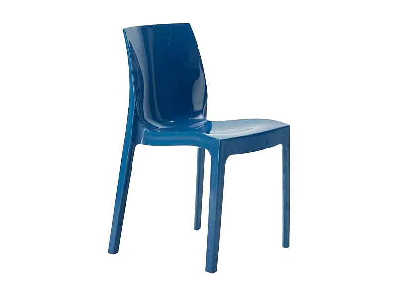 Stock 18 Sillas Ice Grand Soleil de Polipropileno para Restaurante y Bar - Azul Marino