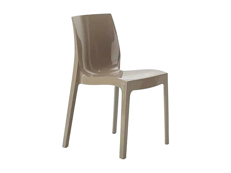 Stock 18 Sillas Ice Grand Soleil de Polipropileno para Restaurante y Bar - Beige