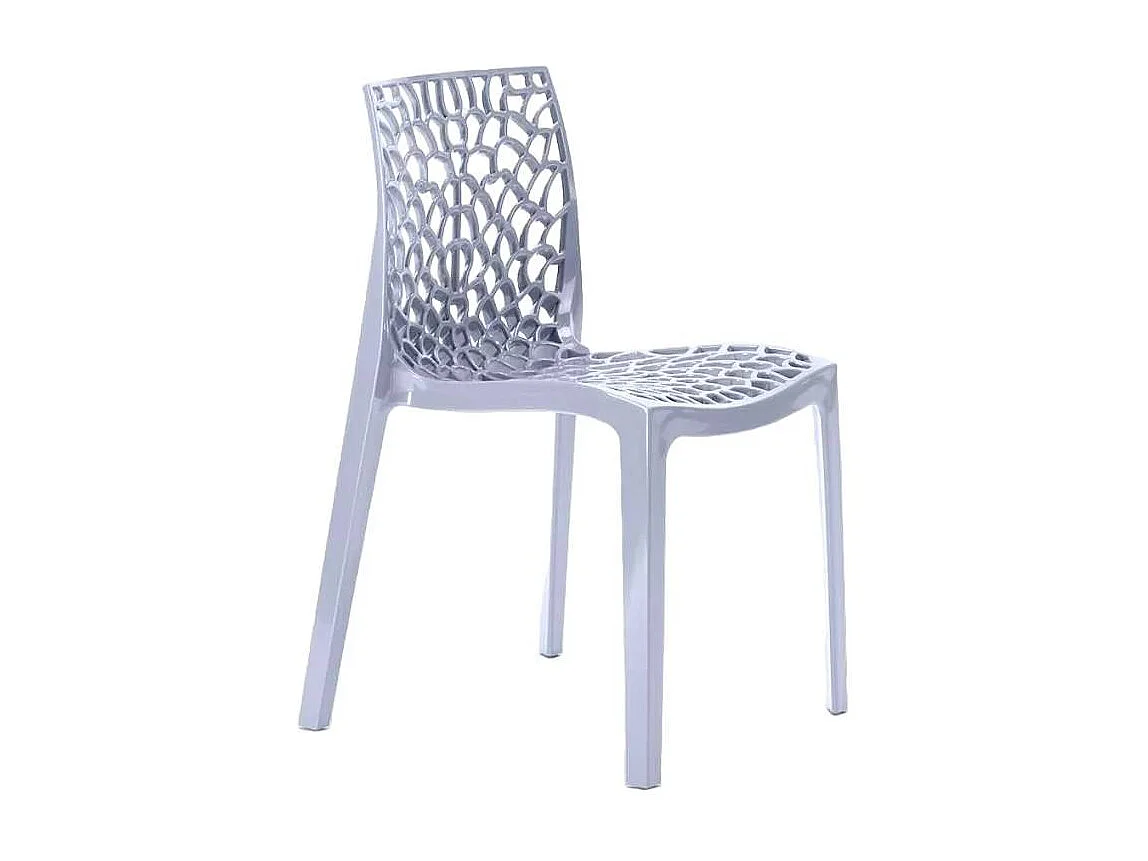 22 Silla de cocina o de comedor de Policarbonato Transparente Gruvyer - Azul cielo
