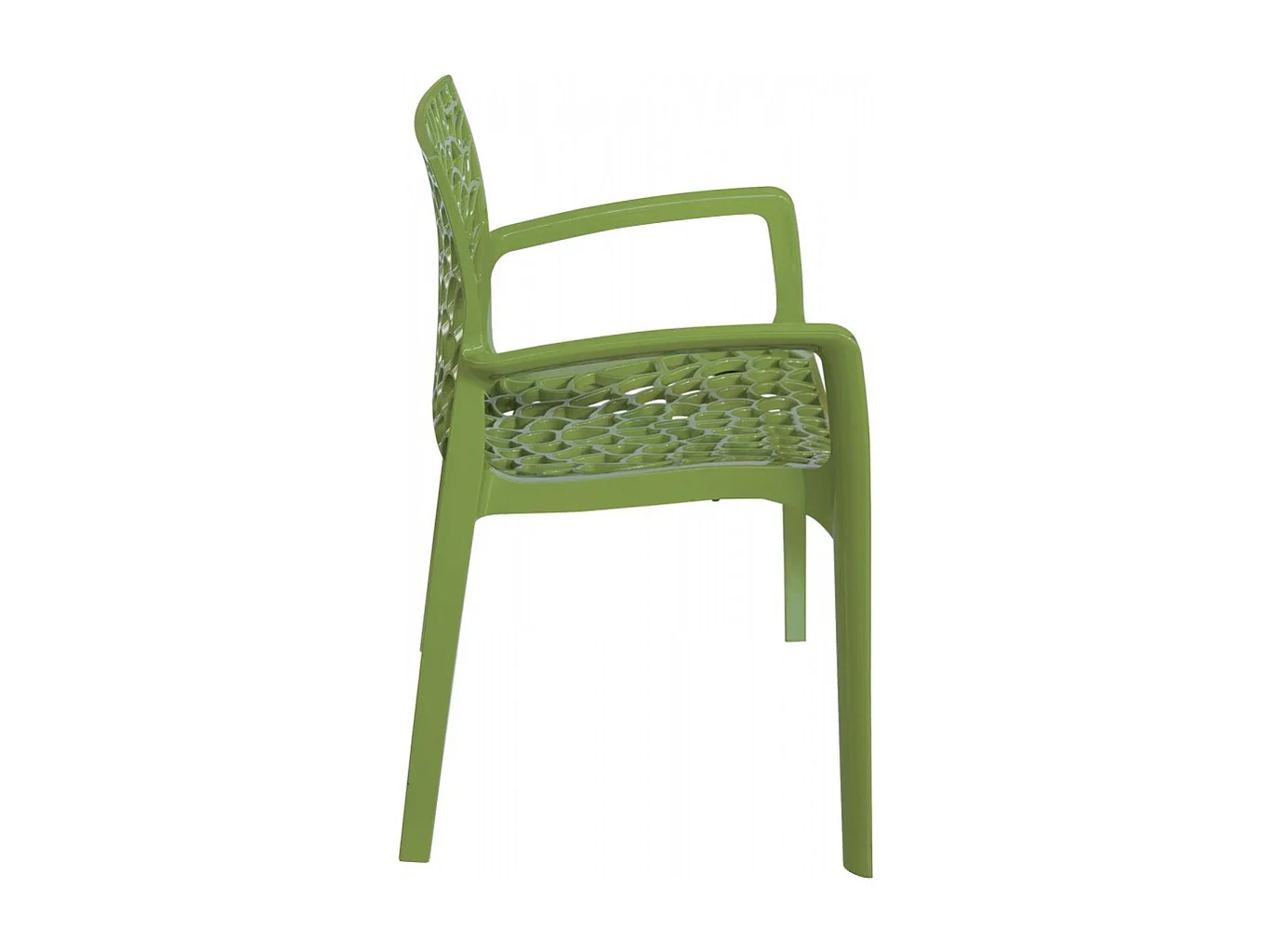 Grand Soleil Gruvyer Arm Polypropylen Stühle mit Armlehnen Garten Bar - Grün