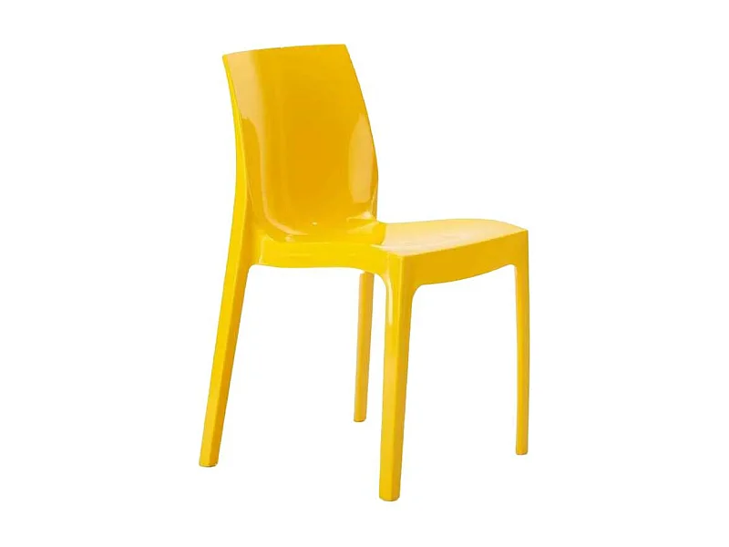 Stock 18 Sillas Ice Grand Soleil de Polipropileno para Restaurante y Bar - Amarillo