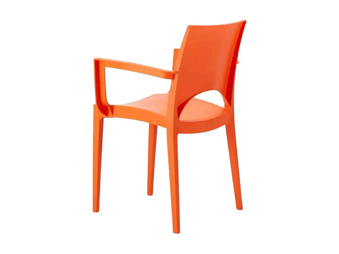 24 Sillas Grand Soleil con Reposabrazos para Restaurante y Bar Paris Arm - Naranja