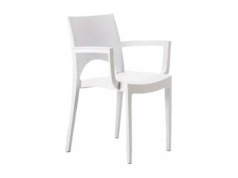 24 Sillas Grand Soleil con Reposabrazos para Restaurante y Bar Paris Arm - Blanco