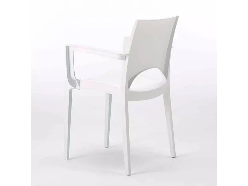 24 Sillas Grand Soleil con Reposabrazos para Restaurante y Bar Paris Arm - Blanco