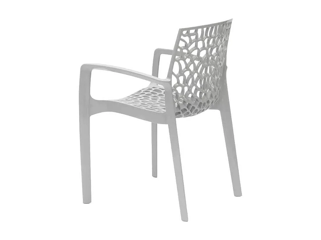 Silla de comedor polipropileno para cocina y bar Grand Soleil Gruvyer Arm - Gris