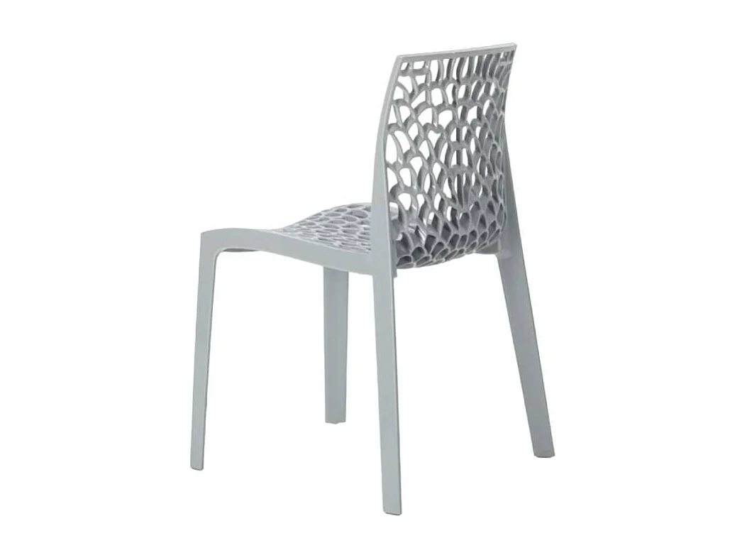 Silla Gruvyer para Cocina y Bar de Polipropileno Apilable Grand Soleil - Gris