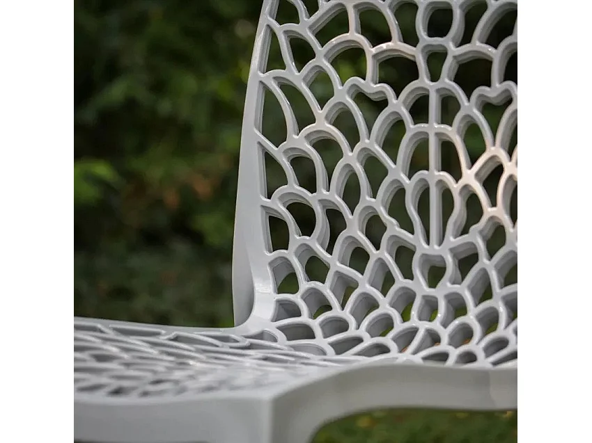 Silla Gruvyer para Cocina y Bar de Polipropileno Apilable Grand Soleil - Gris