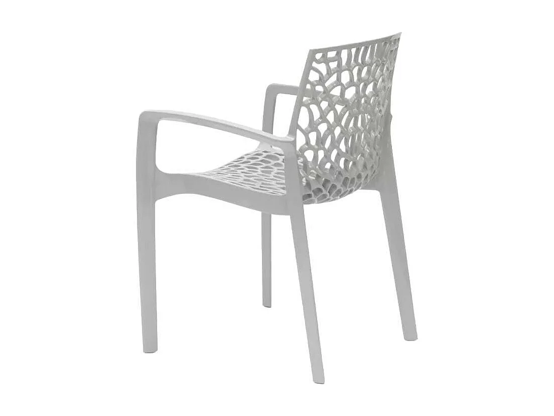 22 Sillas de comedor polipropileno para cocina y bar Grand Soleil Gruvyer Arm - Gris