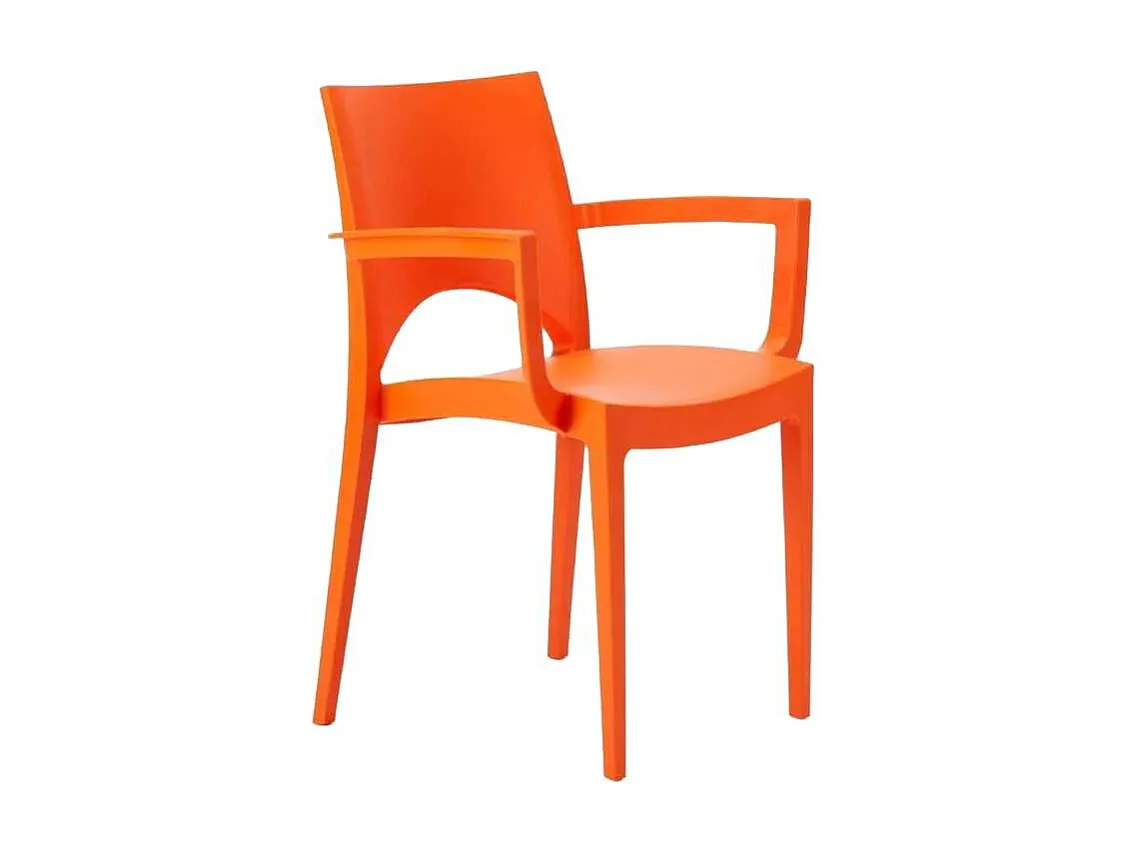 Paris Arm Grand Soleil Stühle aus Polypropylen mit Armlehnen für Bar und Restaurant - Orange