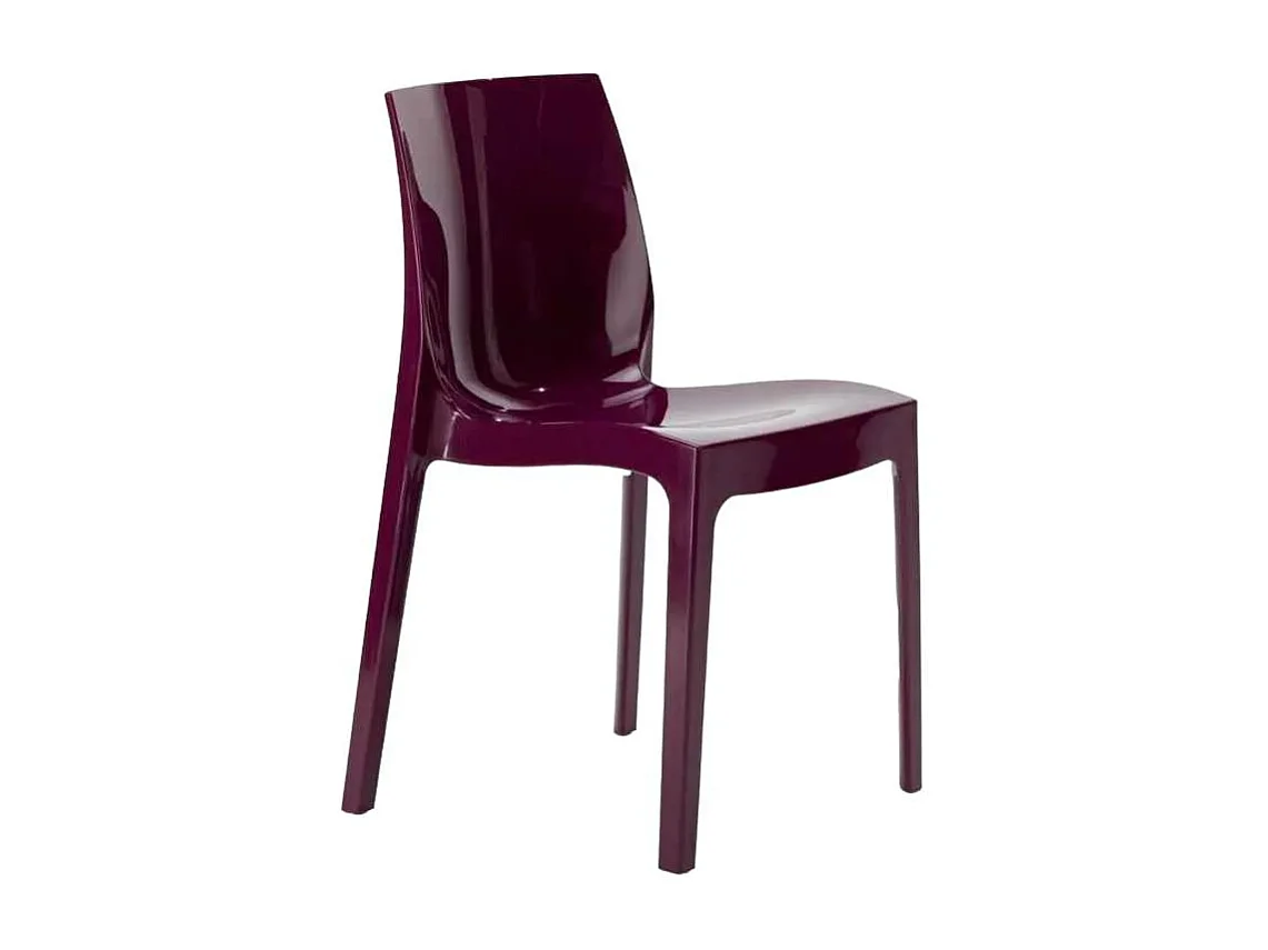 Silla para Cocina y Bar Ice Grand Soleil de Polipropileno Apilable - Morado