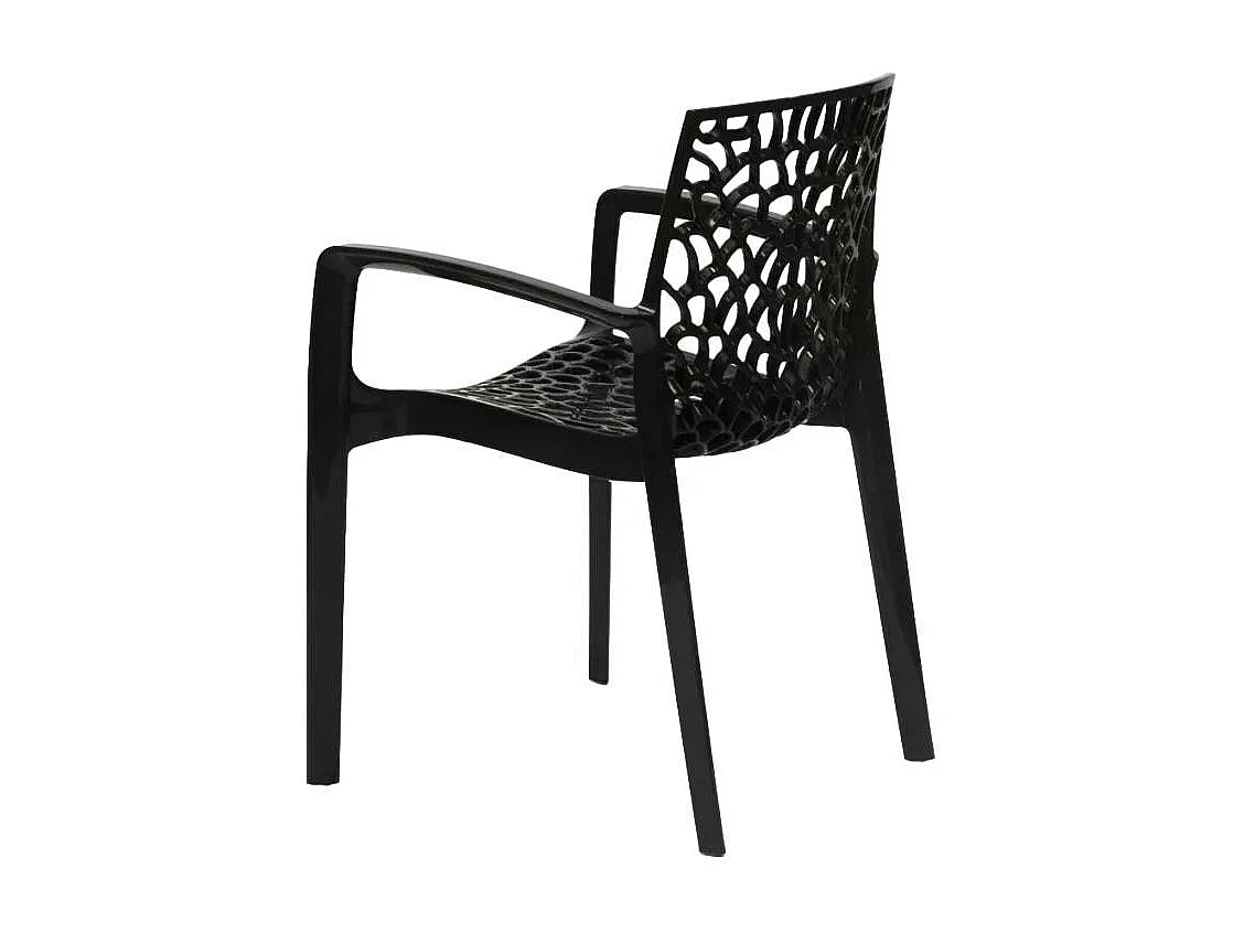 22 Sillas de comedor polipropileno para cocina y bar Grand Soleil Gruvyer Arm - Negro