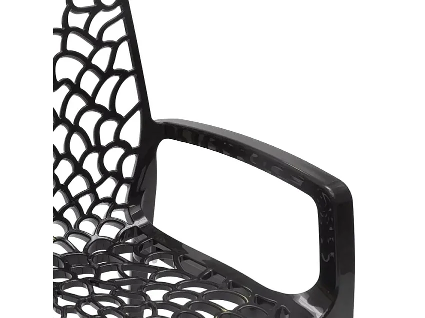 22 Sillas de comedor polipropileno para cocina y bar Grand Soleil Gruvyer Arm - Negro