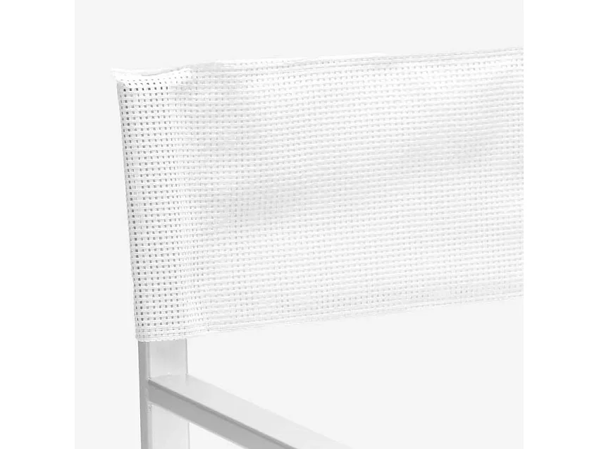 4 Sillas playa mar plegable portátil aluminio textilene Regista Gold - Blanco