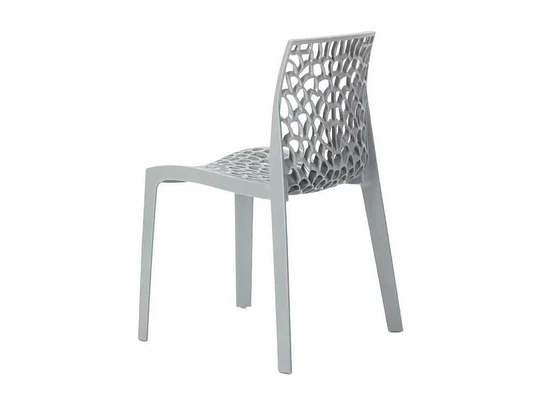 22 Silla de cocina o de comedor de Policarbonato Transparente Gruvyer - Gris
