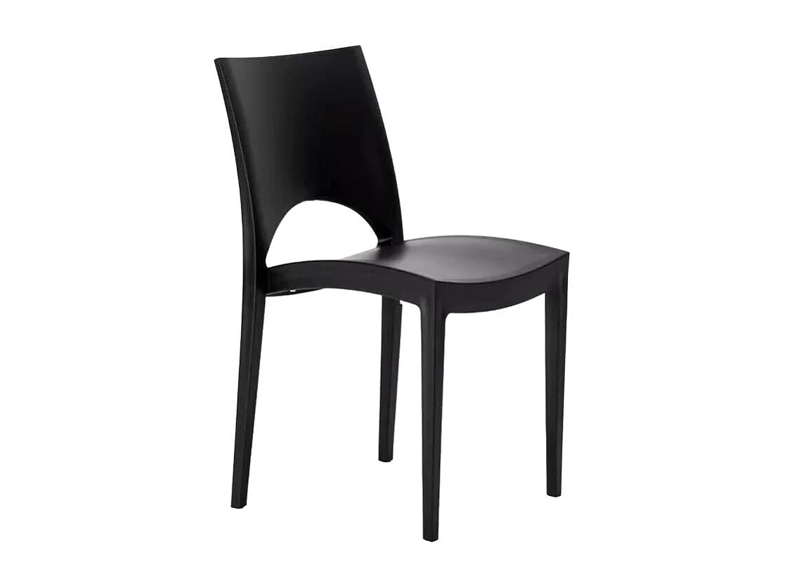 Silla de cocina Paris Grand Soleil de Polipropileno Apilable - Negro