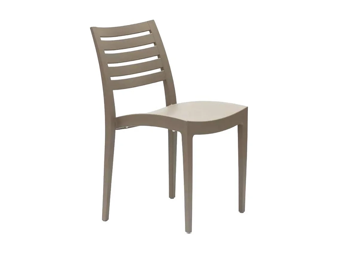 Stapelbar Esstischstuhl Esszimmerstuhl Polypropylen Gartenstuhl Außen Grand Soleil Firenze - Beige