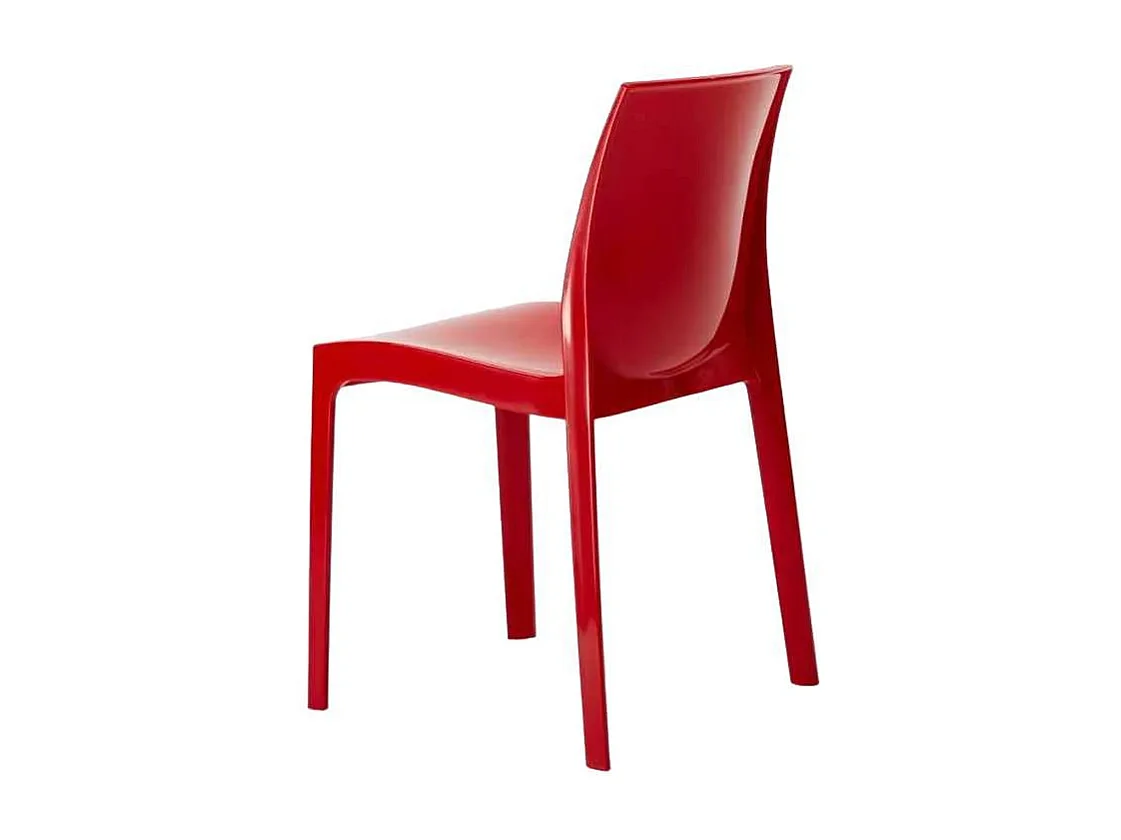 Stock 18 Sillas Ice Grand Soleil de Polipropileno para Restaurante y Bar - Rojo