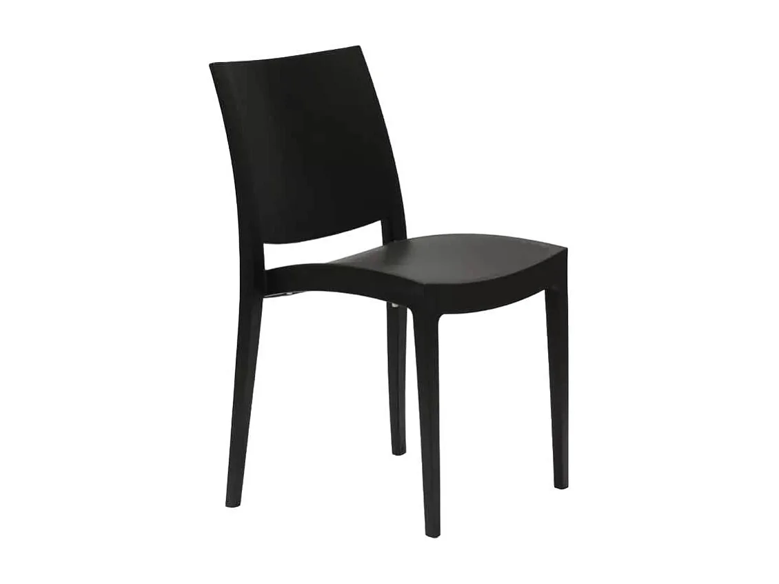 Stock 24 Sillas De Polipropileno Restaurantes Trieste Grand Soleil - Negro