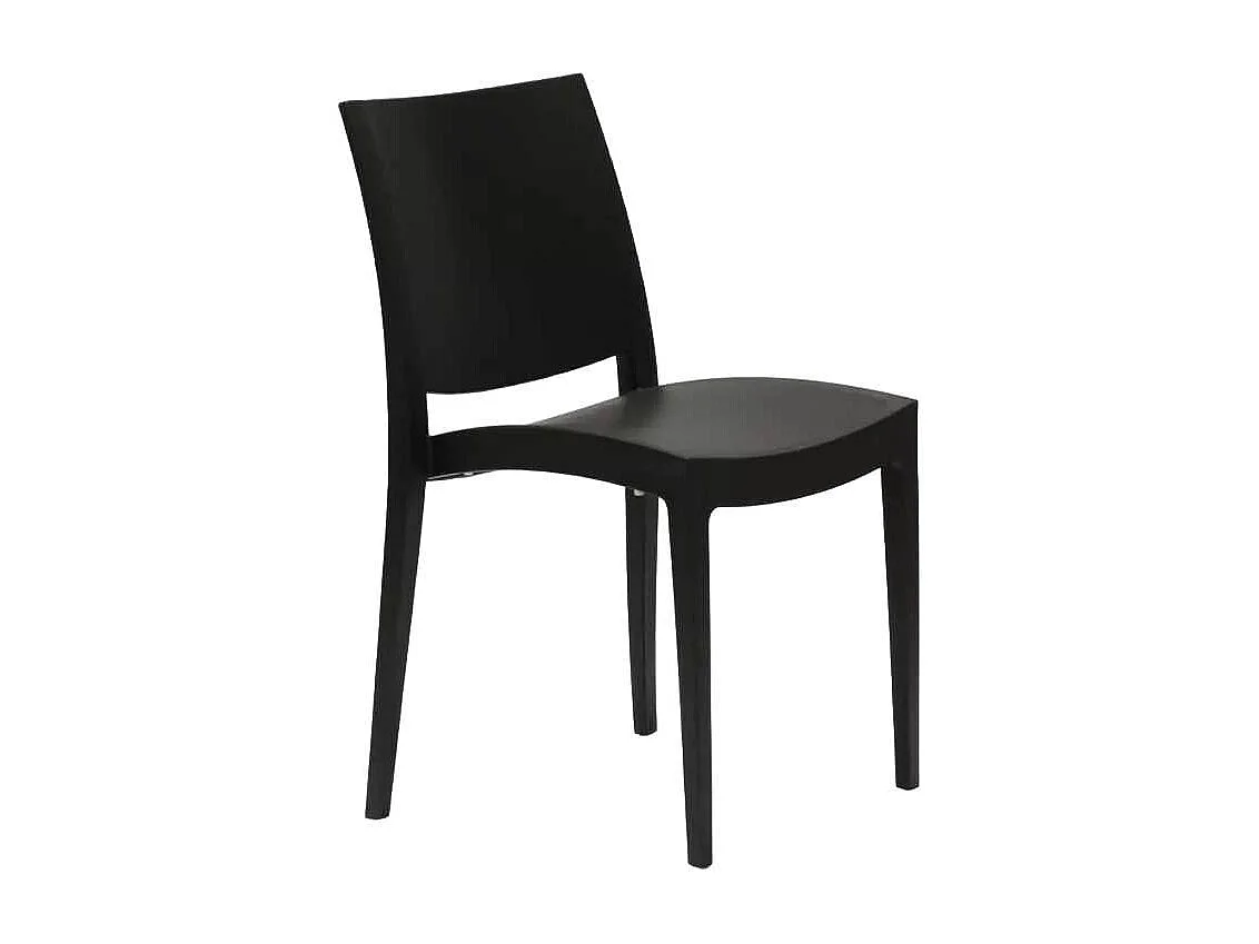 Stock 24 Sillas De Polipropileno Restaurantes Trieste Grand Soleil - Negro