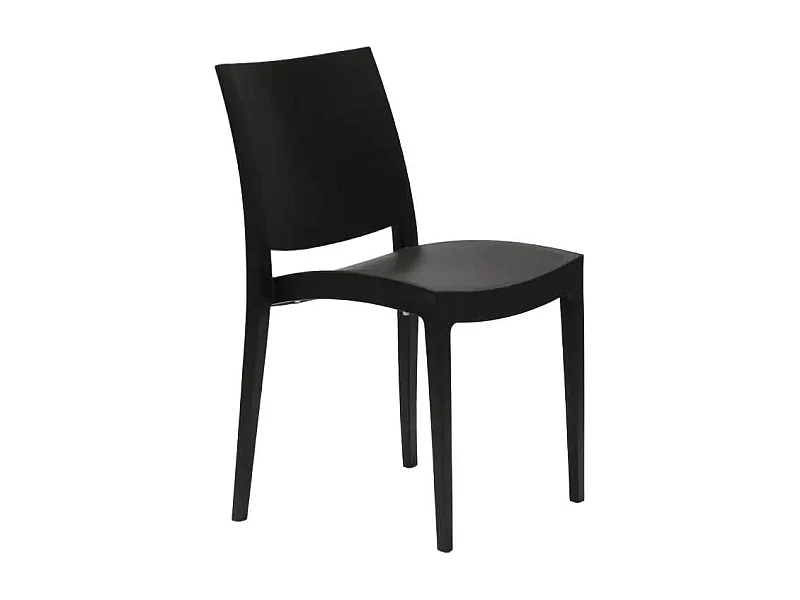 Stock 24 Sillas De Polipropileno Restaurantes Trieste Grand Soleil - Negro