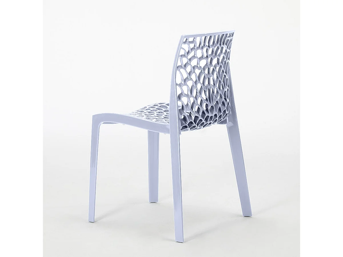 Silla Gruvyer para Cocina y Bar de Polipropileno Apilable Grand Soleil - Azul cielo