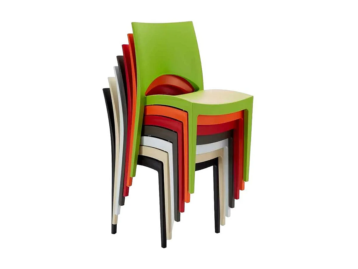 Stock 24 Silla de cocina Paris Grand Soleil de Polipropileno Apilable - Verde