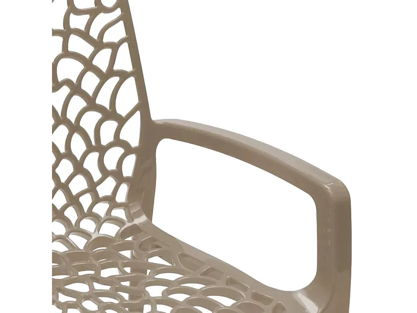 Grand Soleil Gruvyer Arm Polypropylen Stühle mit Armlehnen Garten Bar - Beige