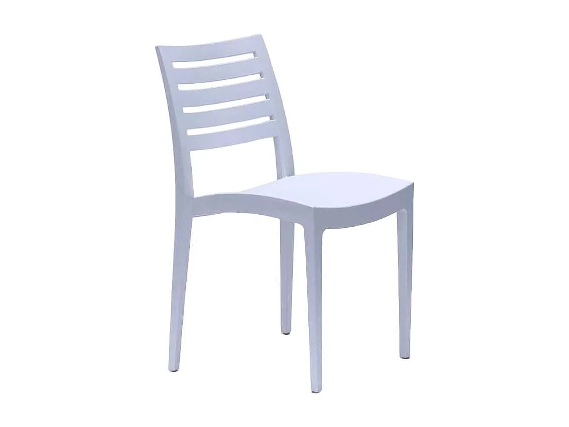 Silla apilable de polipropileno para casa locales públicos y espacios exteriores Grand Soleil Firenze - Azul cielo