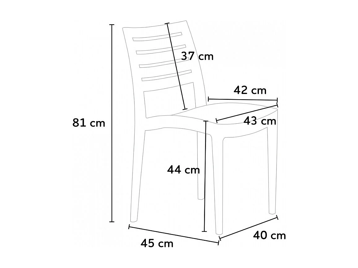 Silla apilable de polipropileno para casa locales públicos y espacios exteriores Grand Soleil Firenze - Azul cielo