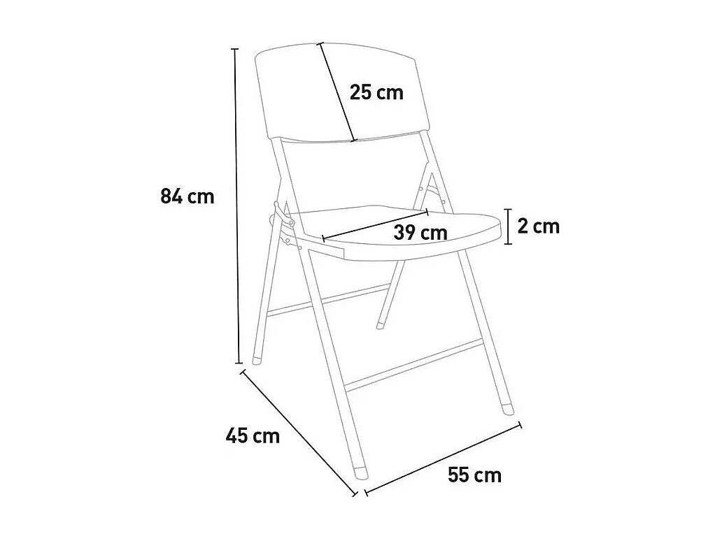 Silla plástica plegable Yoga para jardín