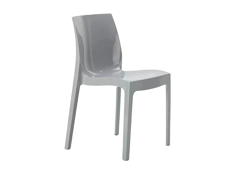 Stock 18 Sillas Ice Grand Soleil de Polipropileno para Restaurante y Bar - Gris