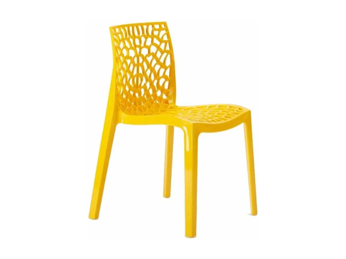 Silla Gruvyer para Cocina y Bar de Polipropileno Apilable Grand Soleil - Amarillo