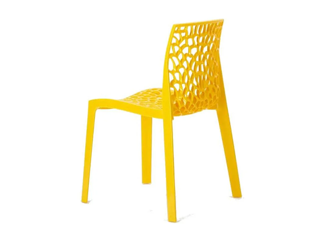 Silla Gruvyer para Cocina y Bar de Polipropileno Apilable Grand Soleil - Amarillo