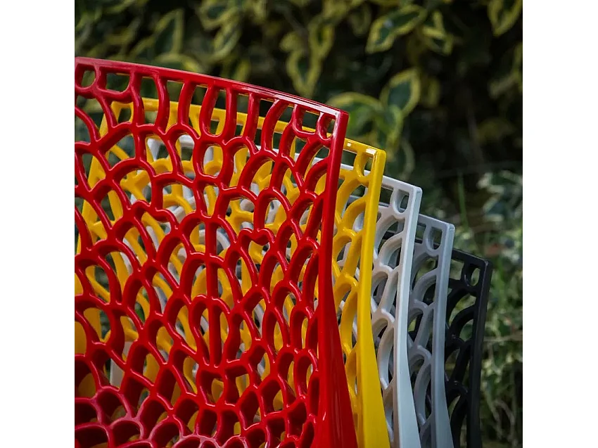 Silla Gruvyer para Cocina y Bar de Polipropileno Apilable Grand Soleil - Amarillo