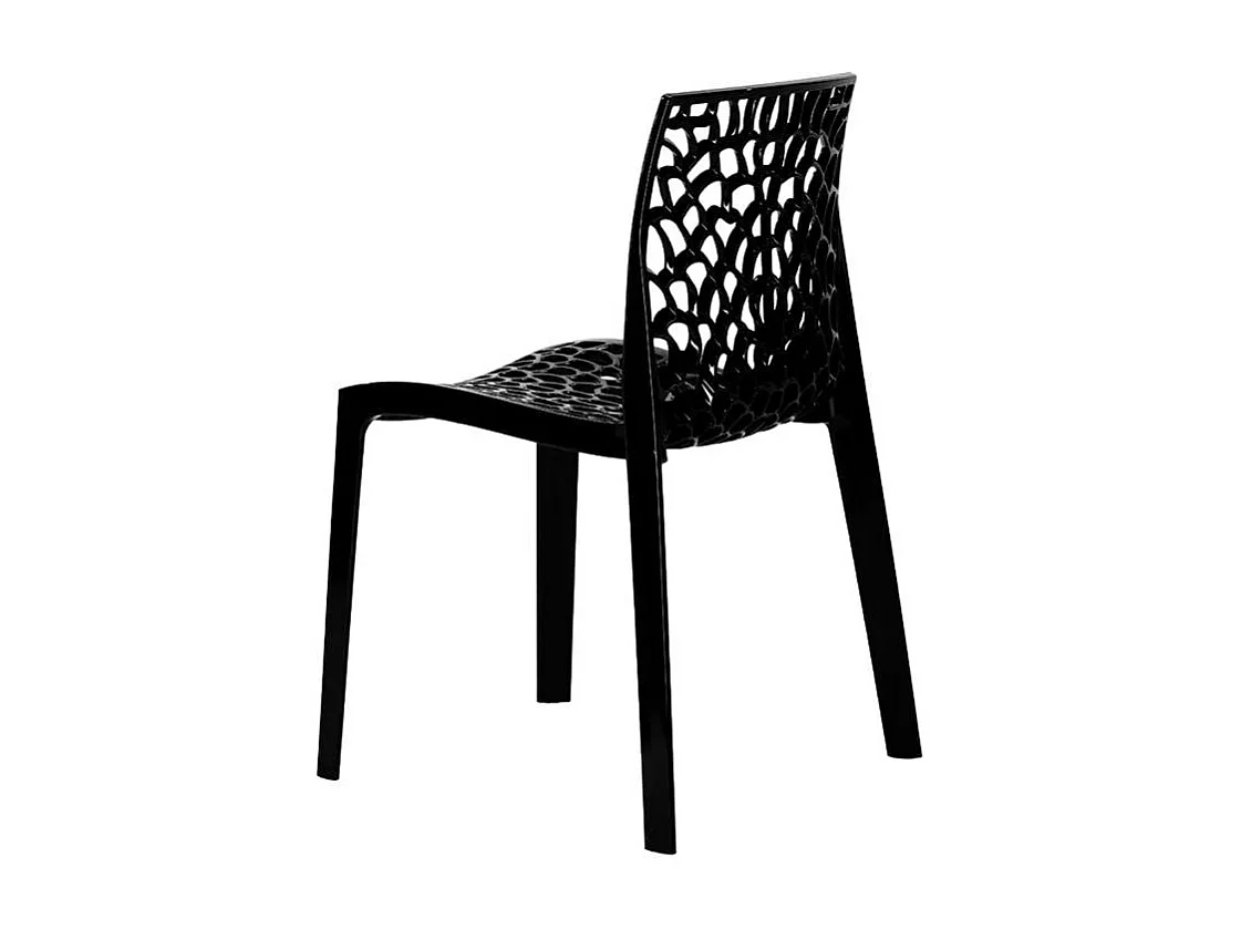 22 Silla de cocina o de comedor de Policarbonato Transparente Gruvyer - Negro 2