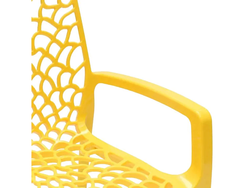 22 Sillas de comedor polipropileno para cocina y bar Grand Soleil Gruvyer Arm - Amarillo