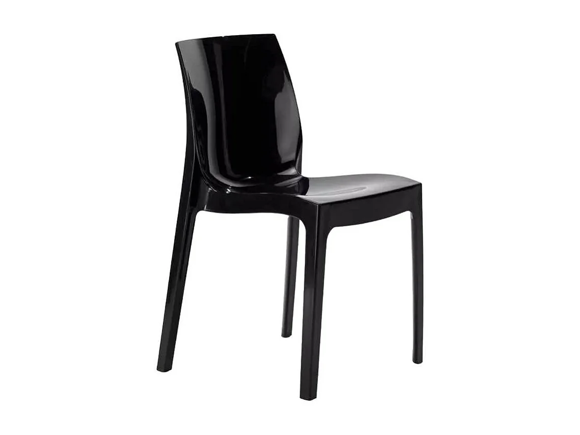 Stock 18 Sillas Ice Grand Soleil de Polipropileno para Restaurante y Bar - Negro