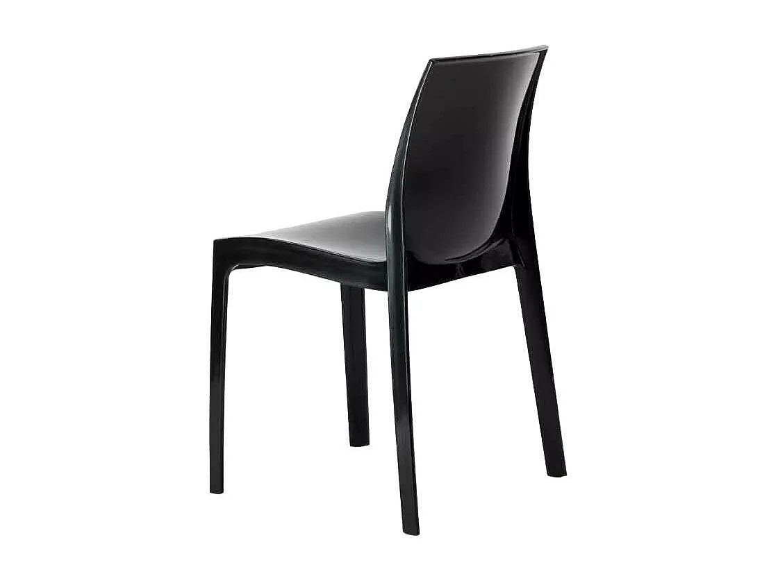 Stock 18 Sillas Ice Grand Soleil de Polipropileno para Restaurante y Bar - Negro