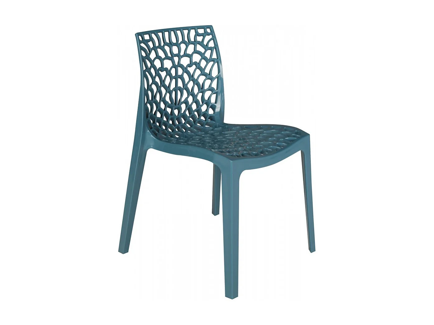 Silla Gruvyer para Cocina y Bar de Polipropileno Apilable Grand Soleil - Azul 3