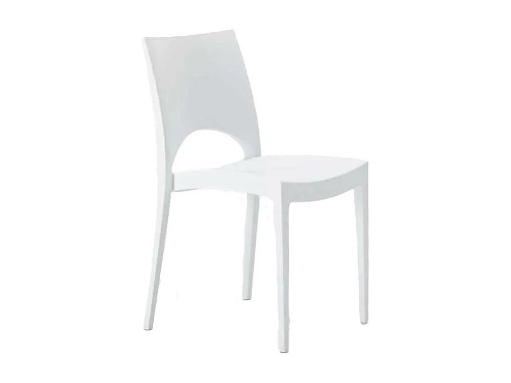 Silla de cocina Paris Grand Soleil de Polipropileno Apilable - Blanco