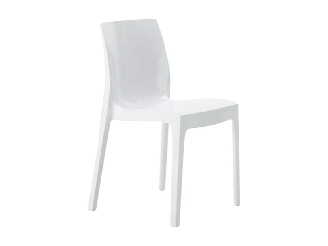 Stock 18 Sillas Ice Grand Soleil de Polipropileno para Restaurante y Bar - Blanco