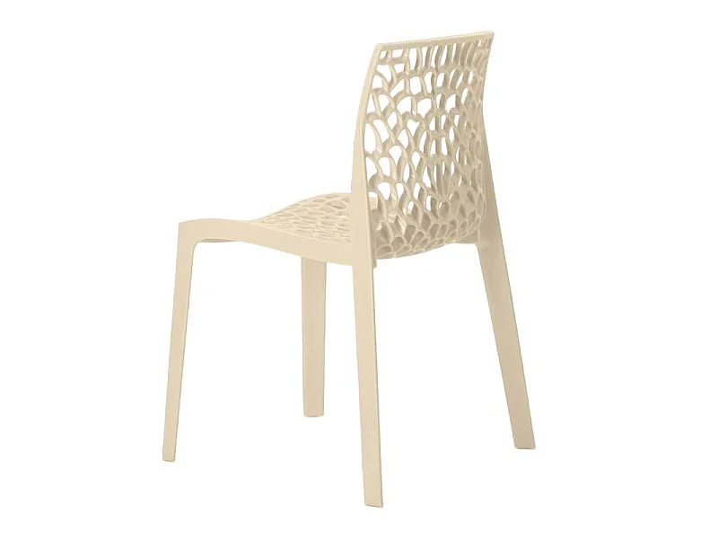 Silla Gruvyer para Cocina y Bar de Polipropileno Apilable Grand Soleil - Beige