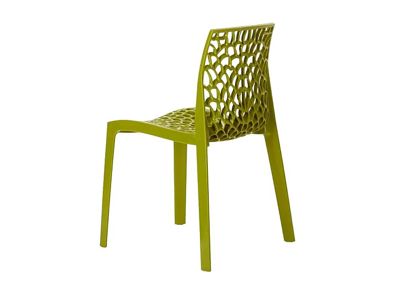 Grand Soleil Gruvyer Stapelbar Polypropylen Küche Bar Stühle - Grün Anis