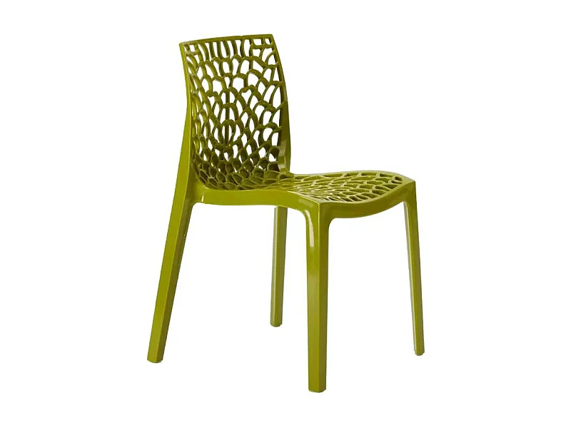 22 Silla de cocina o de comedor de Policarbonato Transparente Gruvyer - Verde Anís